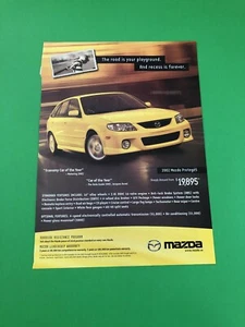 2002 MAZDA PROTEGE 5 ORIGINAL VINTAGE PRINT AD ADVERTISEMENT PRINTED - Imagen 1 de 1