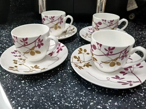 MAXWELL WILLIAMS CASHMERE DUSK ESPRESSO CUPS AND SAUCERS X 4 - Picture 1 of 3