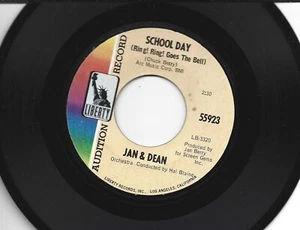 ROCKABILLY bw SURF DOOWOP 45 - JAN & DEAN - SCHOOL DAY - HEAR 1966 DJ LIBERTY - Picture 1 of 2
