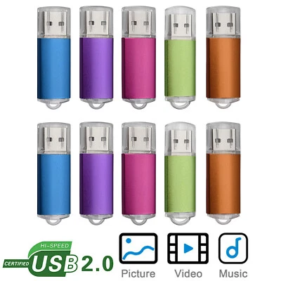 Kootion Colorful 1g 2g 4g 8g 16g 32g USB 2.0 Flash Drives Memory Stick 5/10 Lot