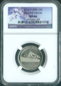 2010 P MOUNT HOOD PARKS QUARTER NGC MS66 SMS . - Picture 1 of 2