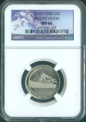 2010 P MOUNT HOOD PARKS QUARTER  NGC MS66 SMS . - Image 1 of 2