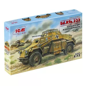 SD.KFZ. Vehículo blindado ligero alemán 222 1939 - 1945 modelo a escala 1/72 ICM 72411 - Imagen 1 de 5