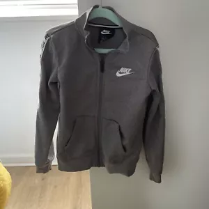 Nike Boys Gray Full Zip Warmup Jacket Spell Out Sleeves Size 4T - Picture 1 of 3