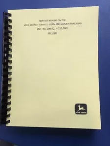 John Deere 110, 112 Lawn Tractor Service Manual SM2088 100,001 - 250,000 - Picture 1 of 6
