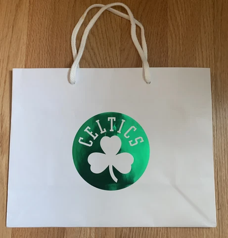 Boston Celtics Official NBA 13” x 10” Team Issued Glossy Gift Shopping Bag ☘️ Cover
