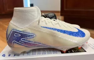 Nike Zoom Superfly 10 Elite F FG White Racer Blue HJ9293 100 Men's Size 7.5 - Picture 1 of 10