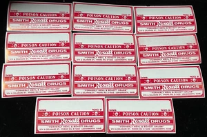 Vintage "Vorsicht Gift" Smith Rexall Drogen Aufkleber - Bild 1 von 12