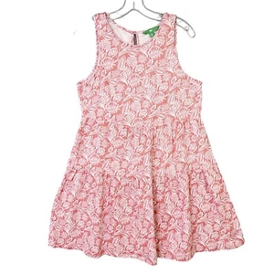 Vestito da sole arancione Dip floreale 100% cotone taglia S - Foto 1 di 8