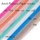 approx. 2m elastic tip ruffle rubber band trim lace band color choice 12mm
