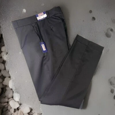 National Patrol Mens Pants, Dress Pants Black Flat Front 36 Unhemmed 3000 NWT - Image 1 of 4