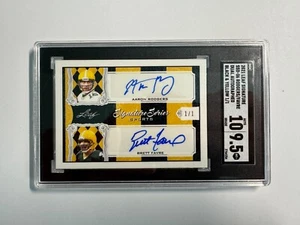 2021 Leaf Signature Aaron Rodgers / Brett Favre DUAL AUTO 1/1 Packers HOF - Picture 1 of 3