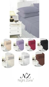 Extra tiefe 40CM Spannbettlaken Bettlaken Single Double King Super King Size - Bild 1 von 13