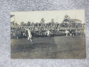 1909 US FORT OGLETHORPE Track RACE RPPC Photo POSTCARD AMERICAN SOLDIER RACE - Picture 1 of 2
