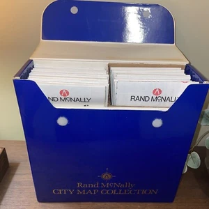 Vintage Rand McNally City Map Collection w 36 Folded Paper Maps Major USA Cities - Picture 1 of 9