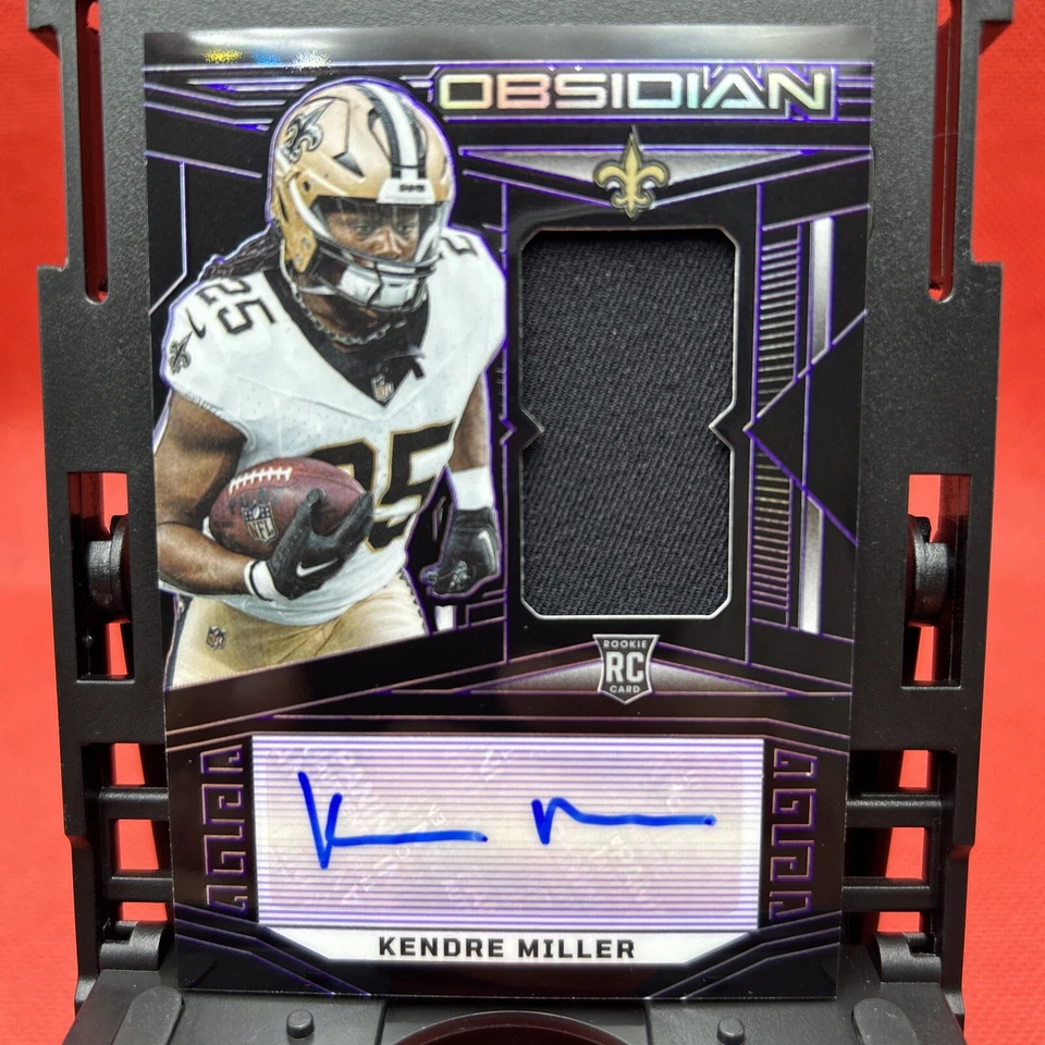 2023 Panini Obsidian Kendre Miller RC Patch Auto RPA 8/75 #208 Saints - Image 1 of 4