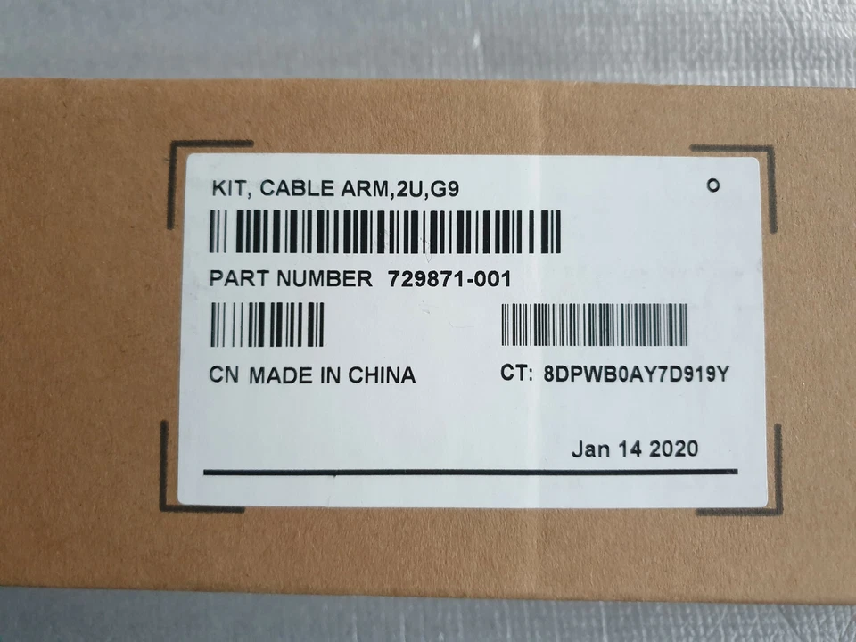 HP 729871-001 Kit, Cable Management Arm, 2U, G9 New  - Image 1 of 1