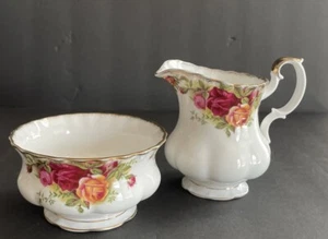 Royal Albert Old Country Roses Sugar and Creamer Set of 2 - Picture 1 of 6