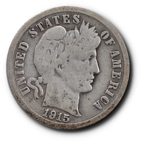 1915-S Barber Dime Silver 10C Cover