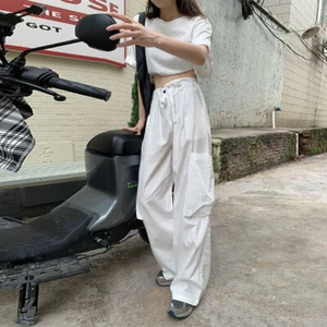Pantalones cargo para mujer Pantalones deportivos para correr 2023 Mujer Punk Pantalones paracaídas - Imagen 1 de 11