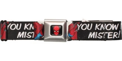 Cinturón de seguridad con hebilla y hebilla para hombre Marvel Spider-Man You Know It ajustable Foto 1 de 3