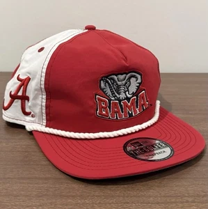 Cappello Berretto Alabama Crimson Tide New Era The Golfer Rosso Retrò Snapback Corda Nylon - Foto 1 di 6