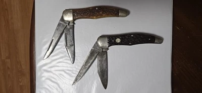 Un par de 2 cuchillos de bolsillo Soligin 2020 marca Boker Tree vintage de doble hoja Foto 1 de 4