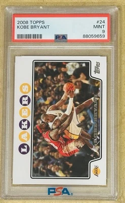 Tarjeta icónica 2008 Topps - LeBron James, Kobe Bryant #24 PSA 9 como nueva Foto 1 de 2