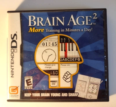 Brain Age 2: More Training In Minutes A Day Nintend DS Manual Included Like New! - Image 1 of 4