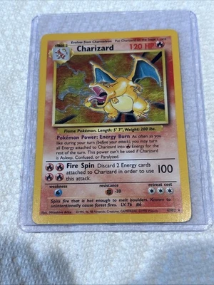Pokémon Base Set  1999 Charizard 4/102 decent Condition RARE  - Image 1 of 3