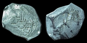 Pirate Cob Spanish colonial Mexico 8 Reales 1711 -1728 Rare, 27G - Picture 1 of 3