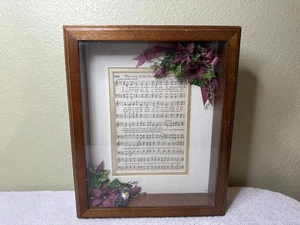 The Way Of The Cross Leads Home Song Sheet Boxed Floral Wall Decor - Picture 1 of 10
