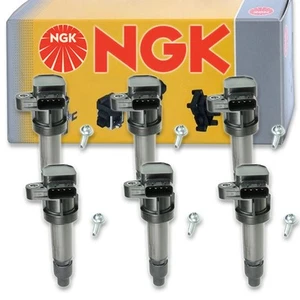 6 pc NGK 48718 U5185 Ignition Coils for UF564 UF-564 IC644 GN10455 E1064 ab - Picture 1 of 5
