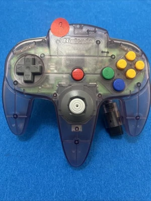 Official Nintendo 64 Controller OEM N64 Atomic Purple Clear  Stick 9/10 Tested - Image 1 of 4