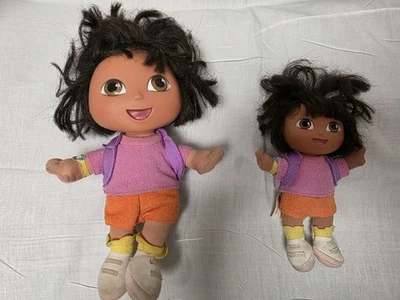 2 Plush Dora The Explorers  By Fisher Price One 5 Inch And One 8 Inch Toy - Image 1 of 4