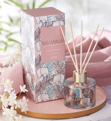 AVON SAVANNAH ~ REED DIFFUSER ~ ELEPHANT & PALM LEAF DECORATION BRAND NEW IN BOX - Image 1 of 4