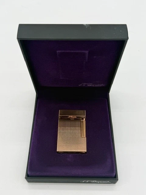 2 encendedores St Dupont Ligne color oro rosa Foto 1 de 4