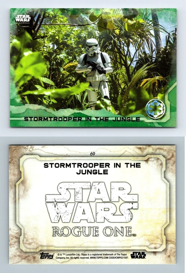 Stormtrooper In Jungle #69 Star Wars Rogue One S1 Green Squad Parallel Card - Image 1 of 1