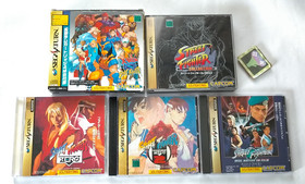 Lot 5 SEGA Saturn Street Fighter ZERO 1 2 Collection X-Men w/RAM Cartridge Japan