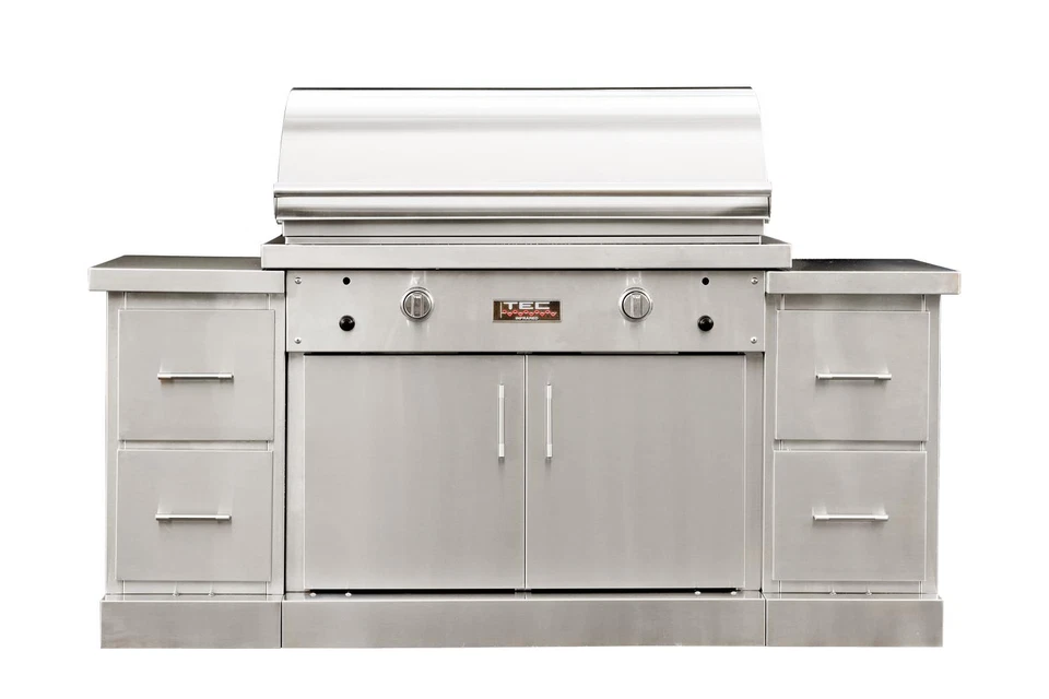 TEC Sterling Patio 2 FR Infrared Grill on SS Island and Half Rack, NG - Image 1 of 1