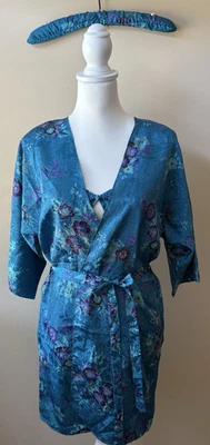 Женское платье-халат Katherine Bishop Jewel Toned Цветочный узор Chemise Размер Small Fairy - Изображение 1 из 4