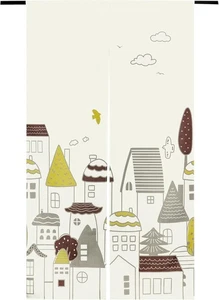 Japanese-style blackout fabric long door curtain, 85cm wide, 150cm long. Home - Picture 1 of 7