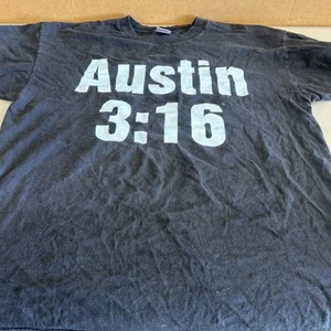 Vintage ‘97 Austin 3:16 Stone Cold T-shirt XL Black Double Sided WWF - Picture 1 of 6