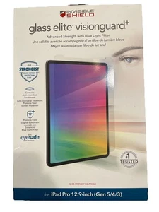 ZAGG InvisibleShield Glass Elite VisionGuard Apple iPad Pro 12.9" (Gen 5/4/3) - Picture 1 of 2