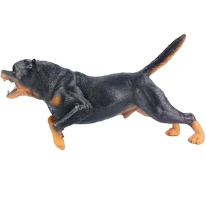 Simulated Rottweiler Dog Model Statue Toddler Child Imitation Figurine - Picture 1 of 12