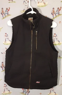 🔨Chaleco Dickies Sherpa Forrado Para Hombres Negro Lona Cremallera Completa Ropa de Trabajo Talla Pequeña Foto 1 de 4