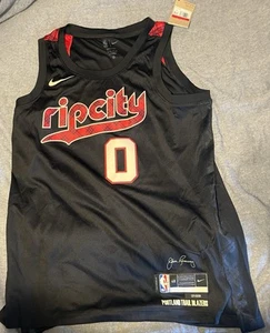 Nike Damian Lillard Portland Trail Blazers RIP City Edition Mens Large 48 Dx8517 - Picture 1 of 8