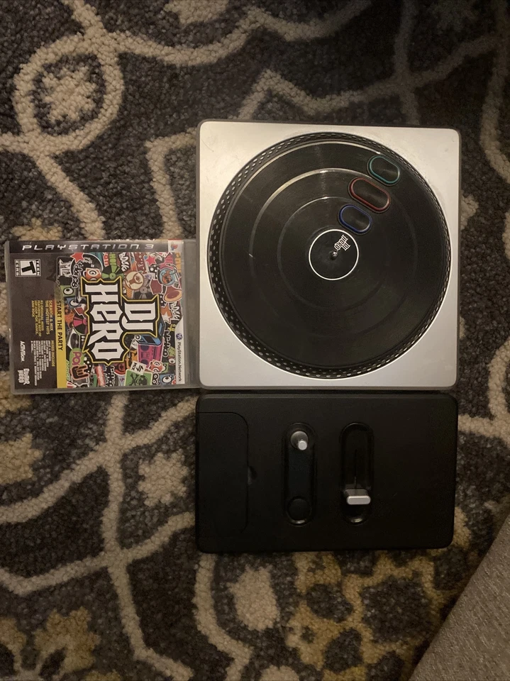 Controlador tocadiscos inalámbrico DJ Hero para PS3 + DJ Hero juego sin caja Foto 1 de 4