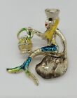Vtg Sailor Mermaid Brooch Pin Jewelry Painted Enamel Pin Up Siren Rockabilly
