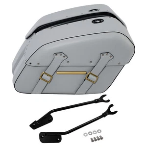 Saddlebags Bags Fit For Harley Fat Boy FLFB FLFBS Breakout FXBRS 2018-2024 2023 - Picture 1 of 13